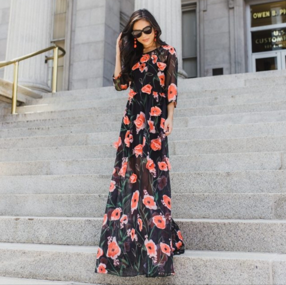 NWT Vici Poppy Dreams Maxi Dress - Picture 4 of 7